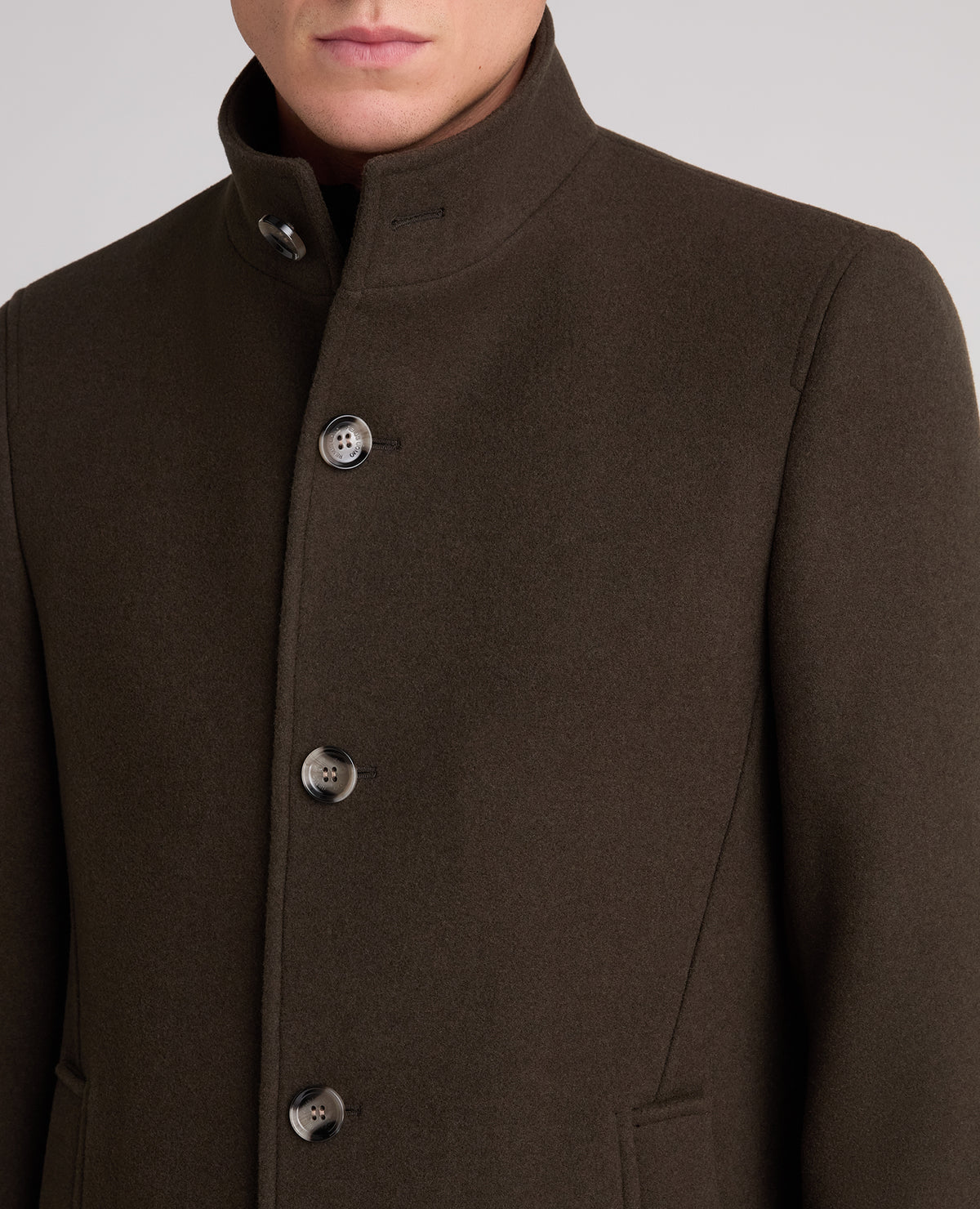 Green Jonah Wool Rich Overcoat