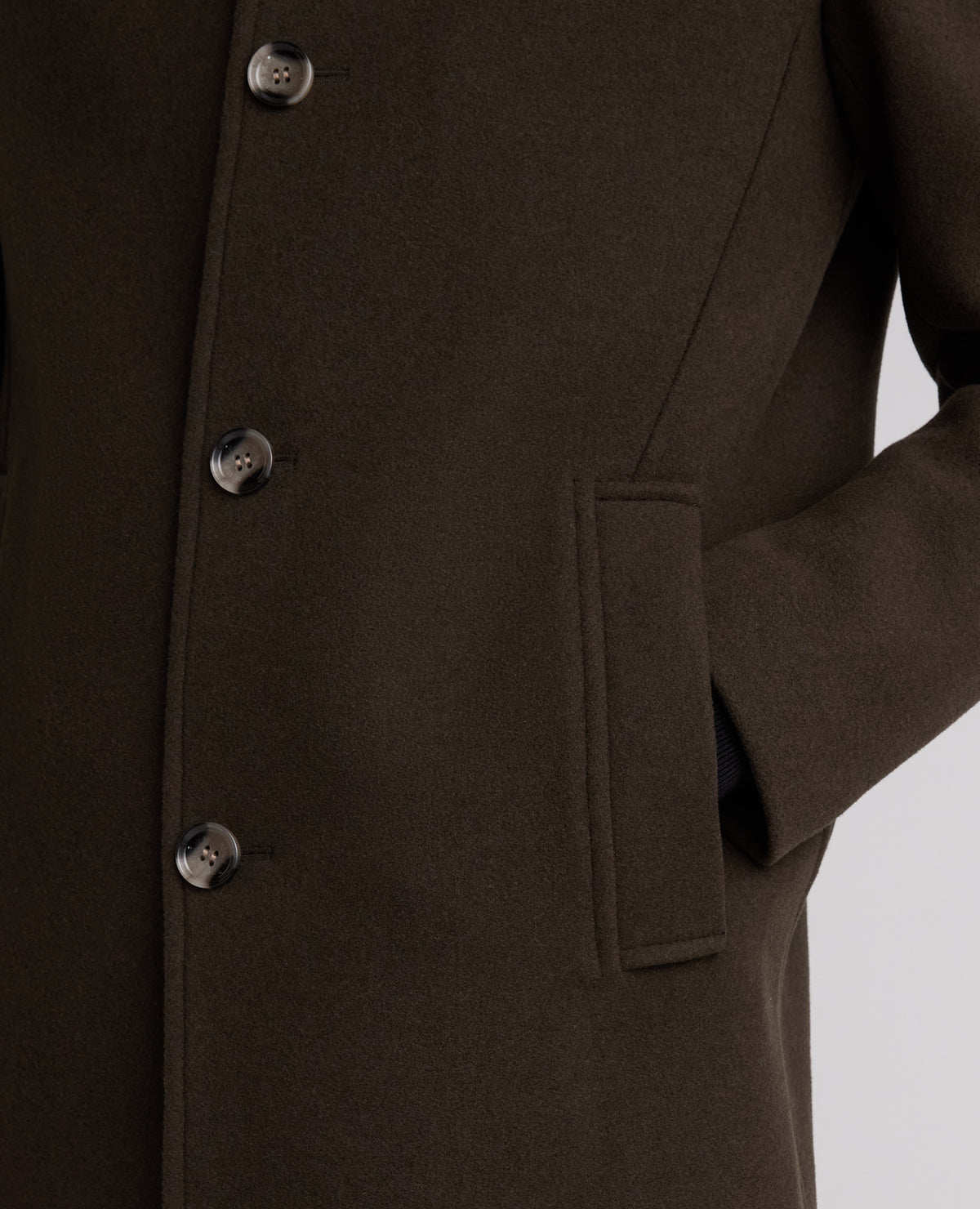 Green Jonah Wool Rich Overcoat
