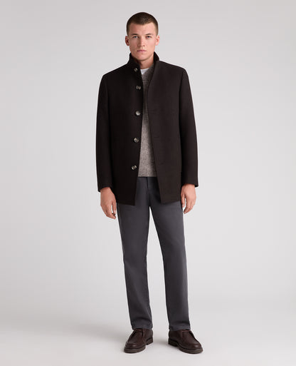 Brown Jonah Wool Rich Overcoat