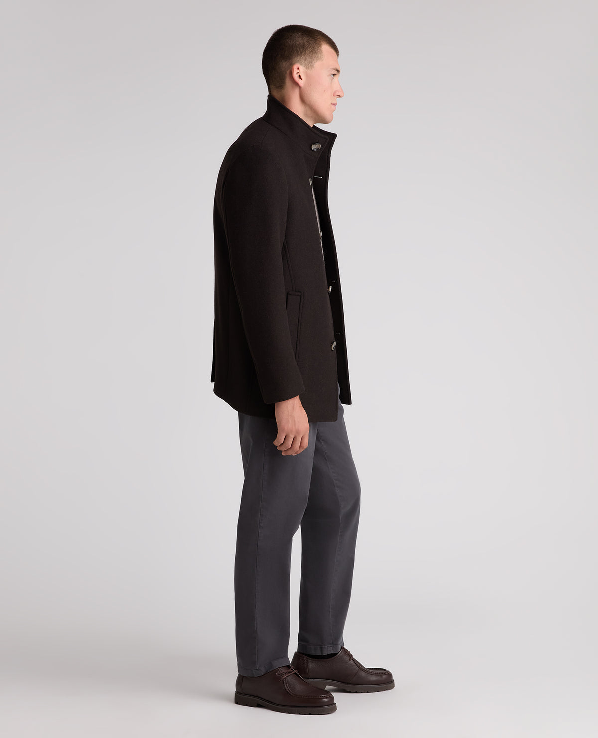 Brown Jonah Wool Rich Overcoat