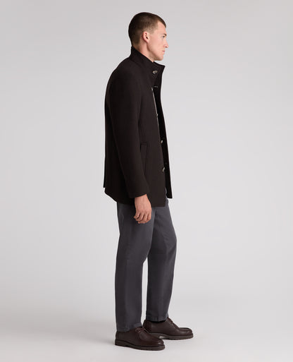 Brown Jonah Wool Rich Overcoat