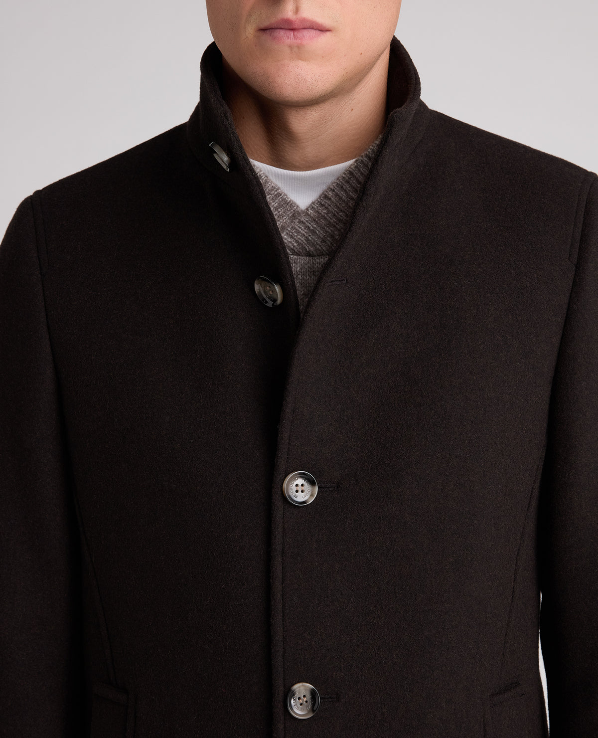 Brown Jonah Wool Rich Overcoat
