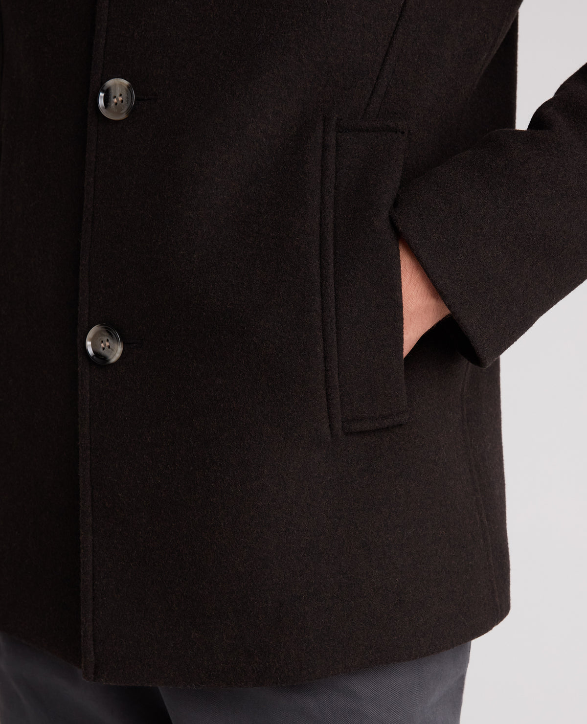 Brown Jonah Wool Rich Overcoat