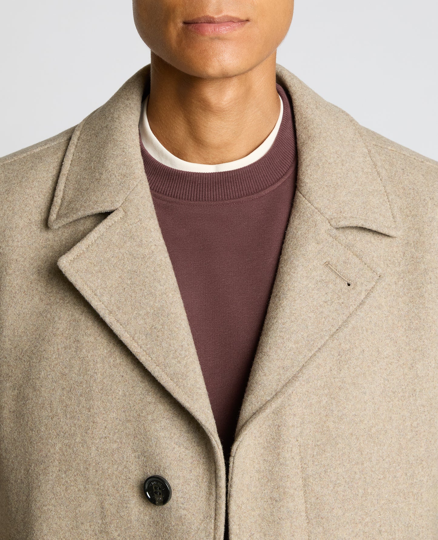 Lochlan Tailored Fit Wool Blend Overcoat