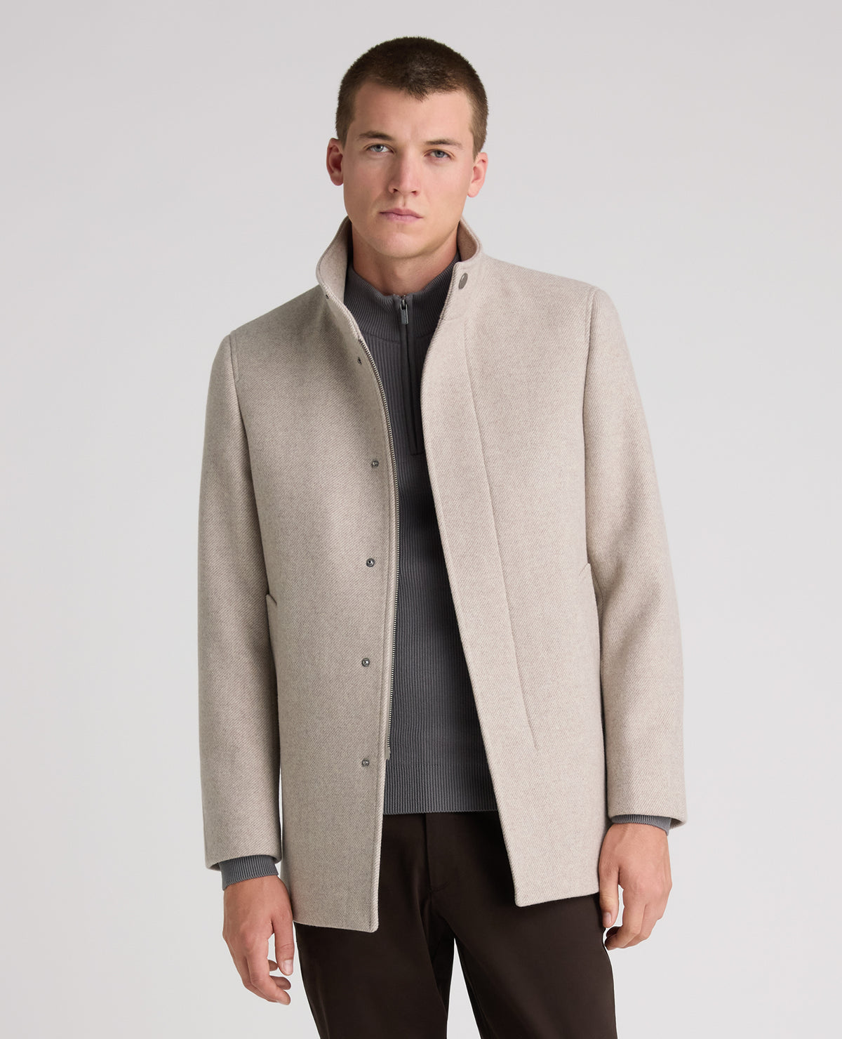 Stone Jacob Wool Rich Overcoat