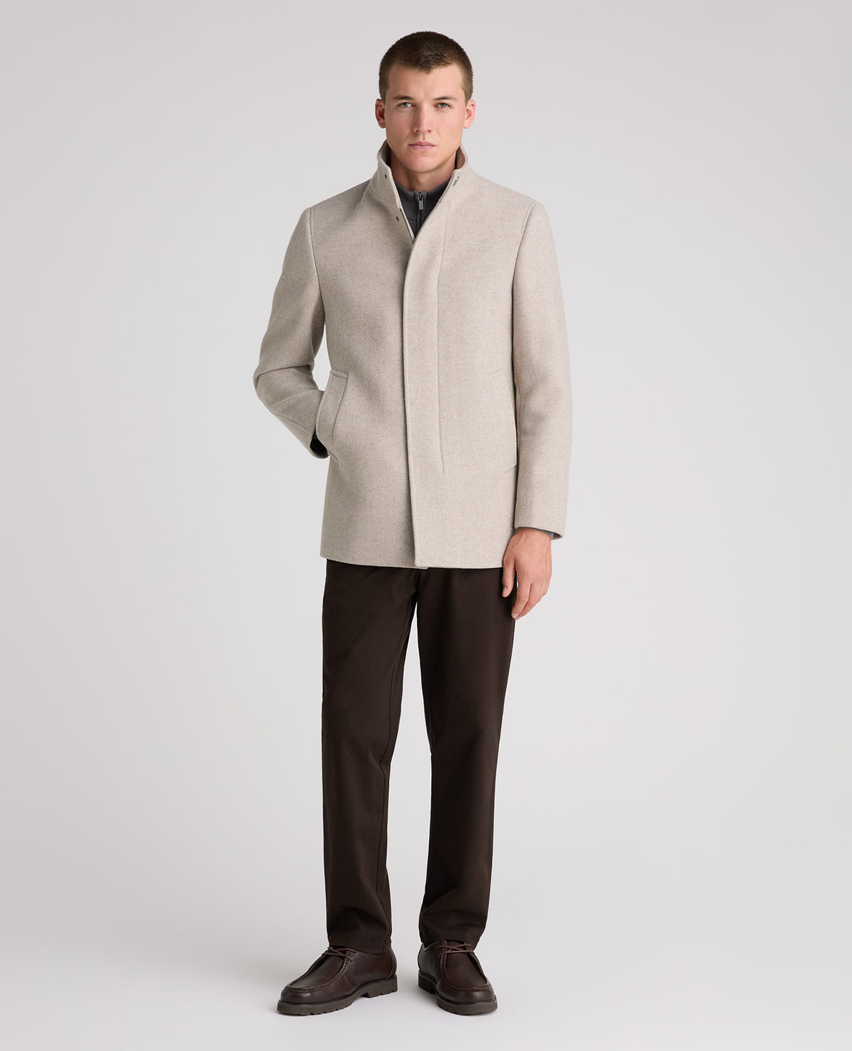 Stone Jacob Wool Rich Overcoat