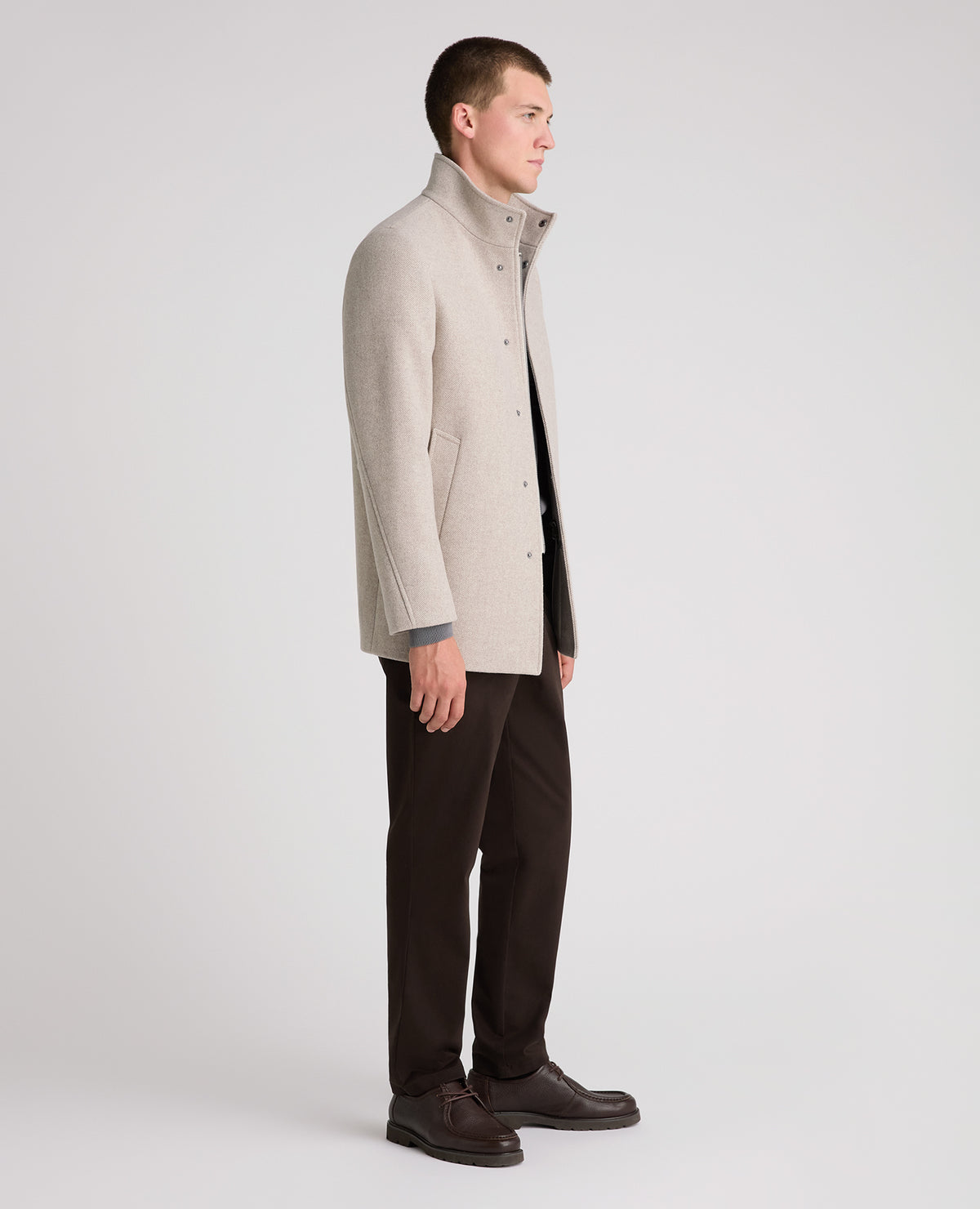 Stone Jacob Wool Rich Overcoat