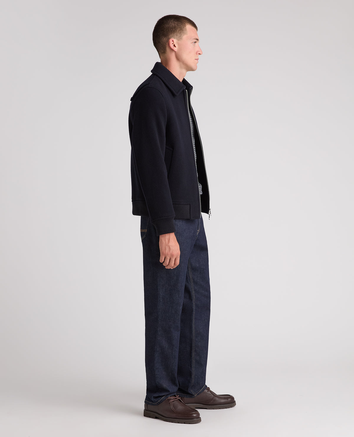Navy Tyler Wool Rich Jacket