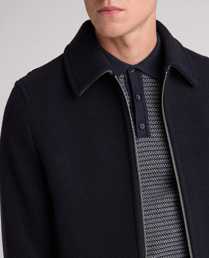 Navy Tyler Wool Rich Jacket