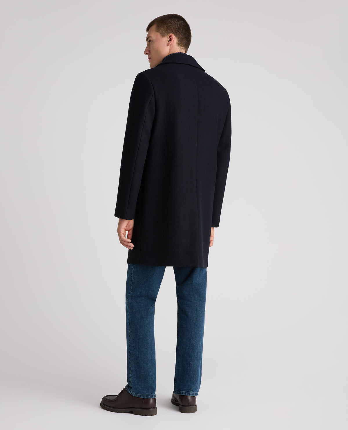 Navy Dylan Wool Rich Overcoat