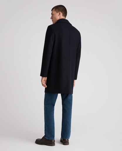 Navy Dylan Wool Rich Overcoat