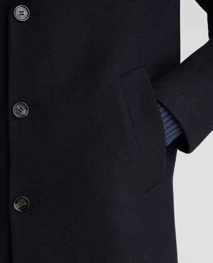 Navy Dylan Wool Rich Overcoat