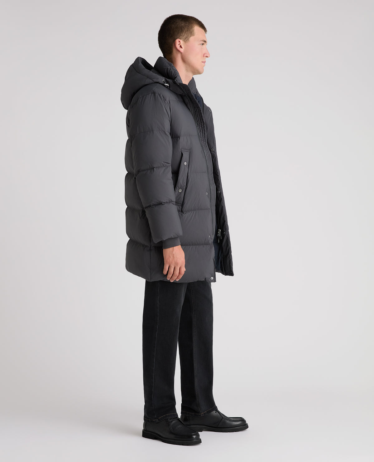 Grey Tate Quilted Parka Coat