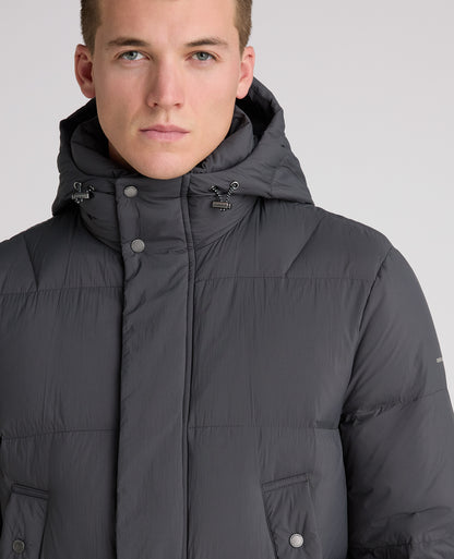 Grey Tate Quilted Parka Coat