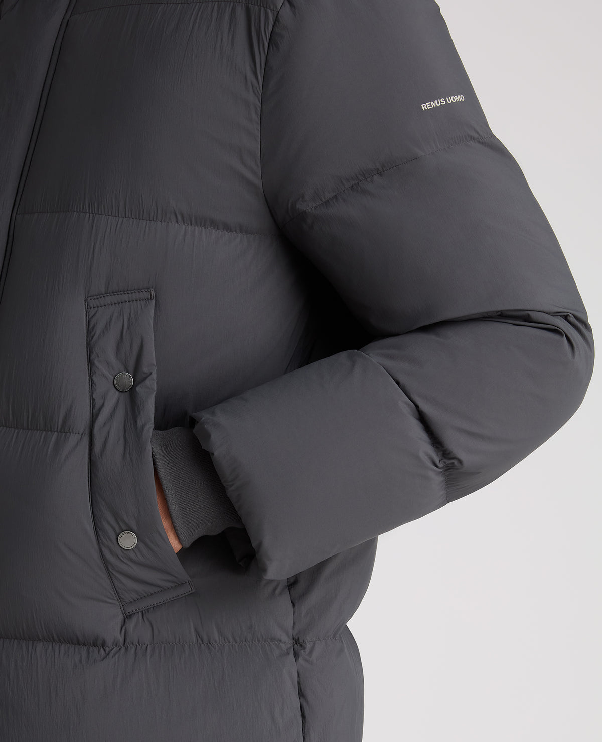 Grey Tate Quilted Parka Coat