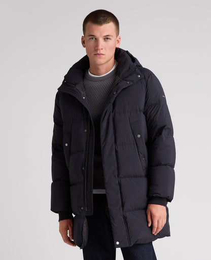 Navy Tate Quilted Parka Coat