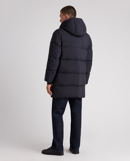 Navy Tate Quilted Parka Coat