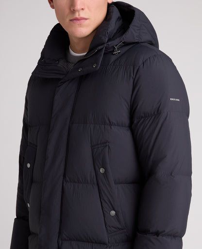 Navy Tate Quilted Parka Coat