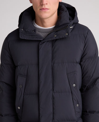 Navy Tate Quilted Parka Coat