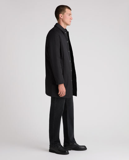 Black Paolo Windproof Car Coat