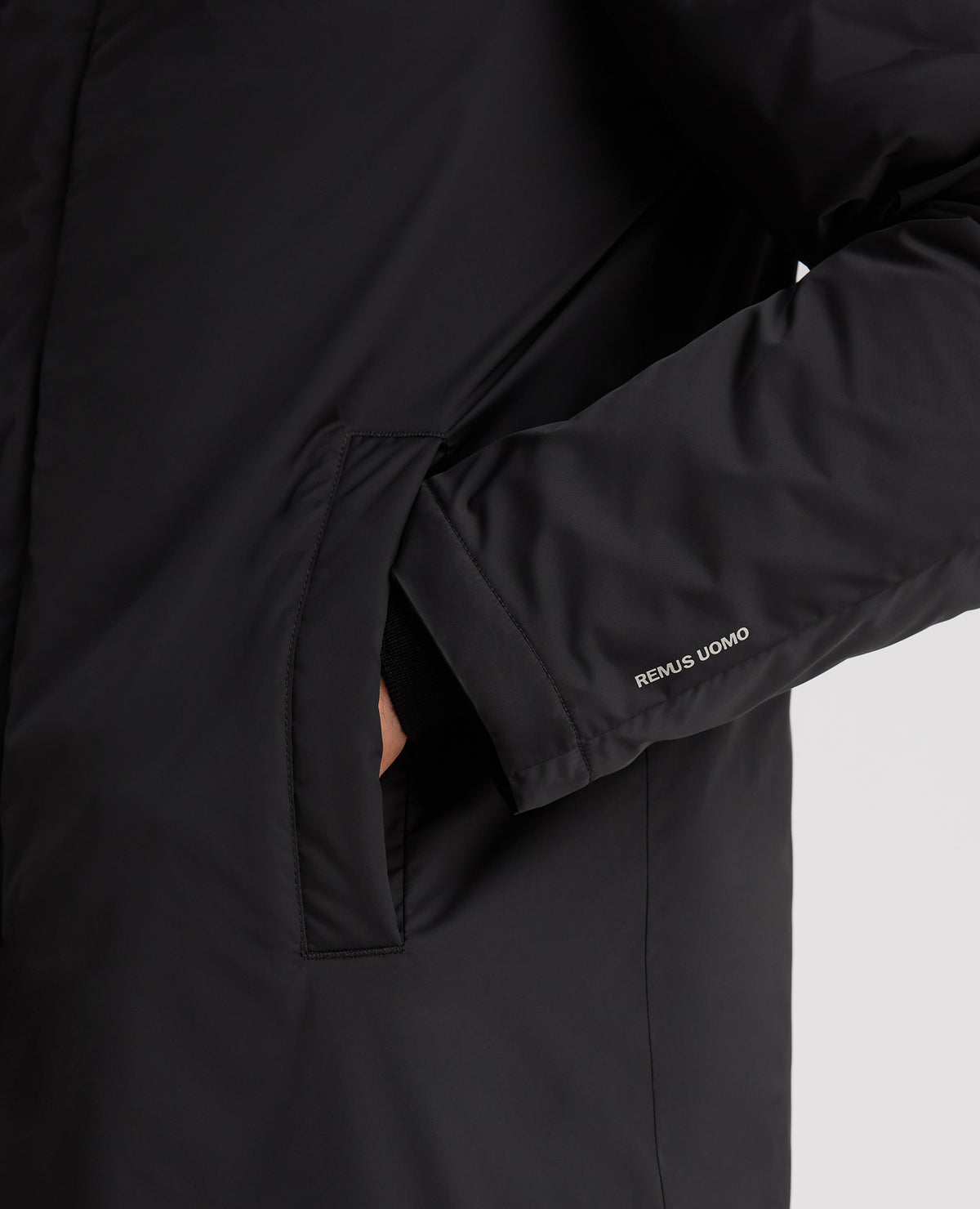 Black Paolo Windproof Car Coat