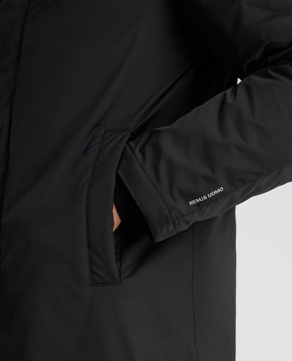 Black Paolo Windproof Car Coat