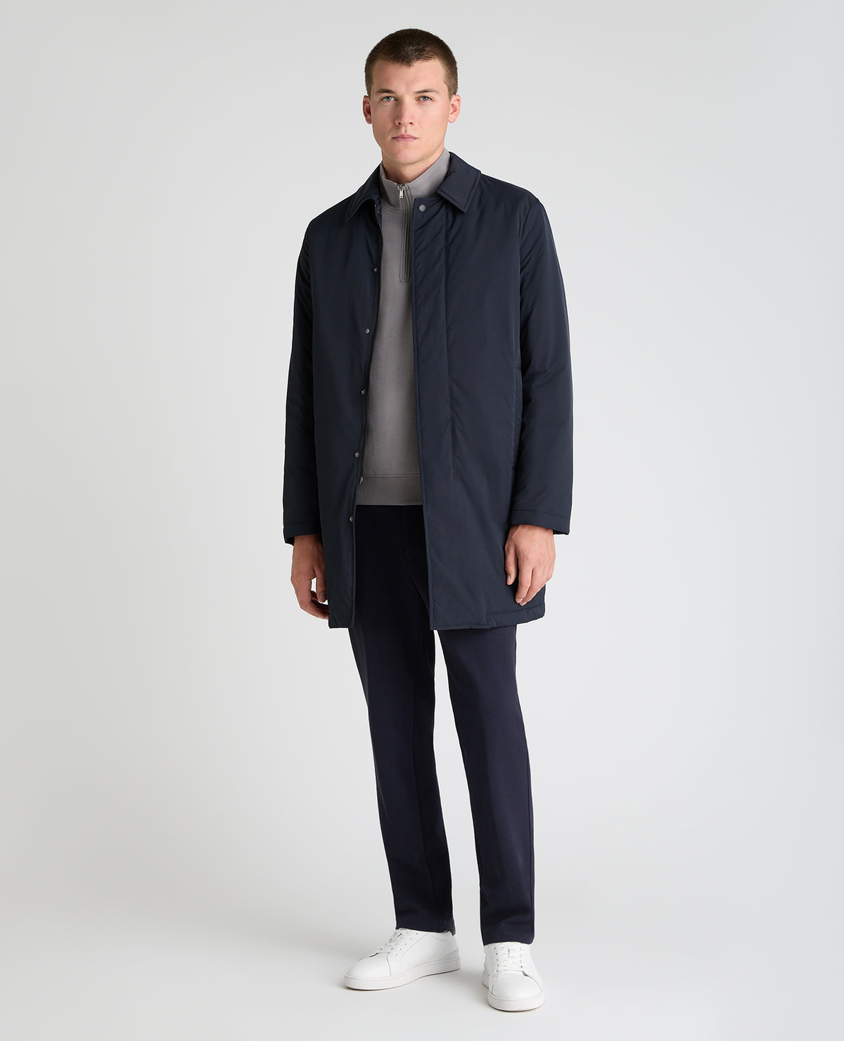 Navy Paolo Windproof Car Coat