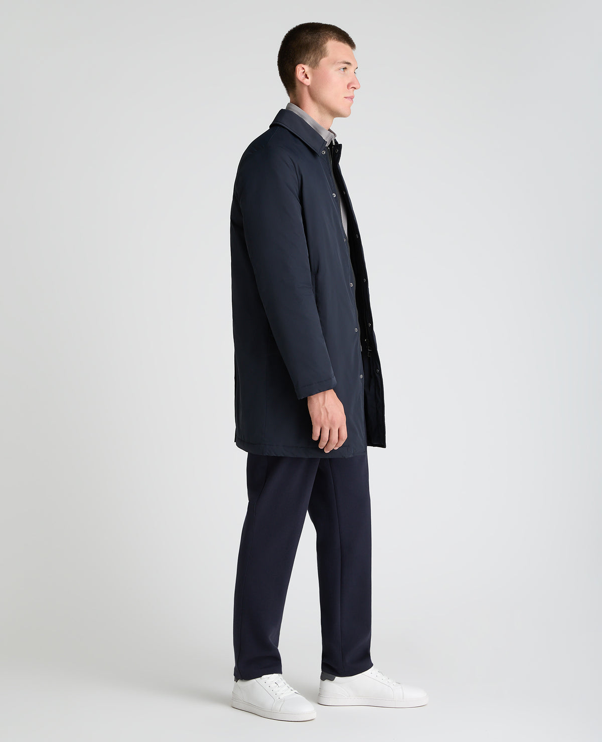 Navy Paolo Windproof Car Coat