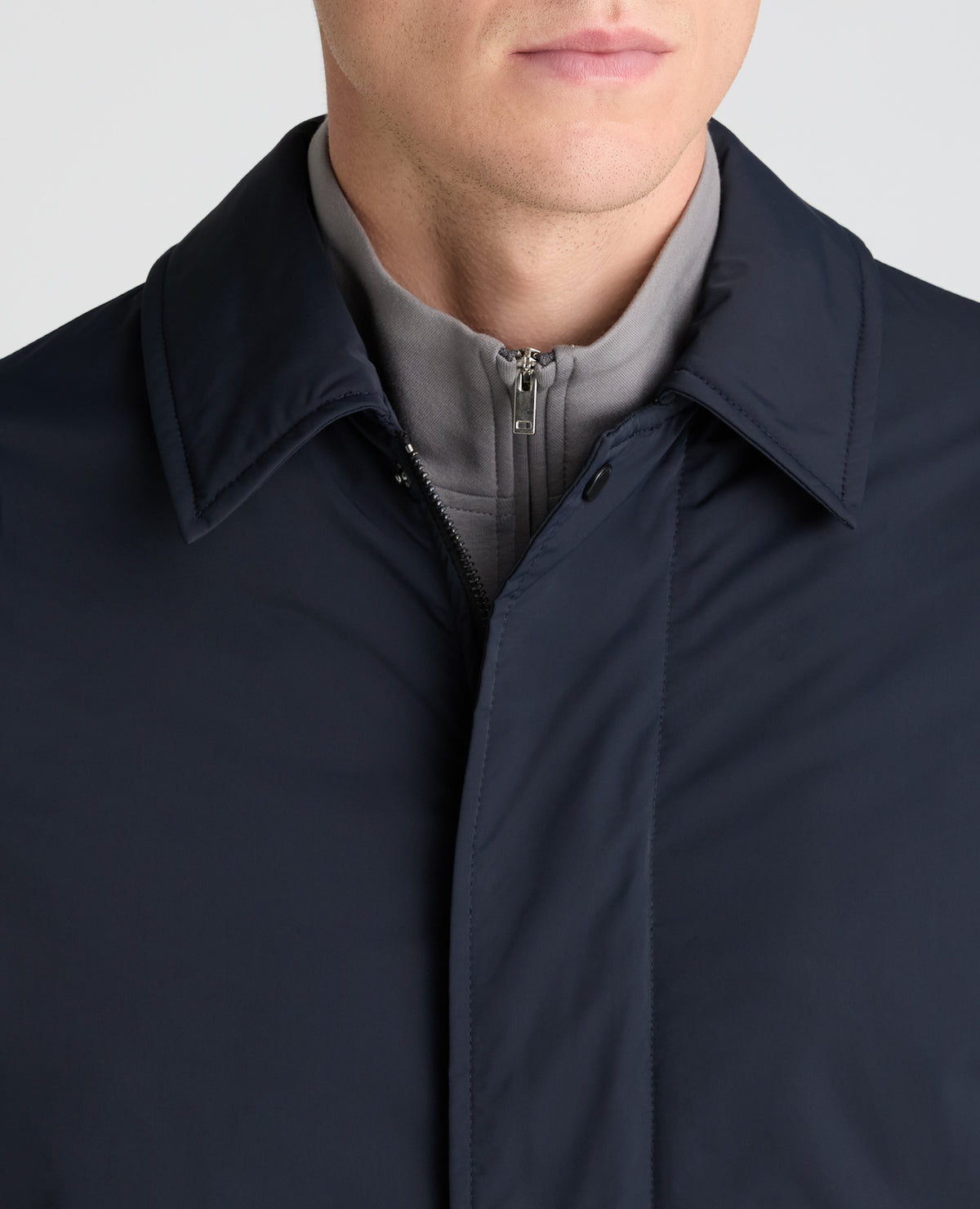 Navy Paolo Windproof Car Coat