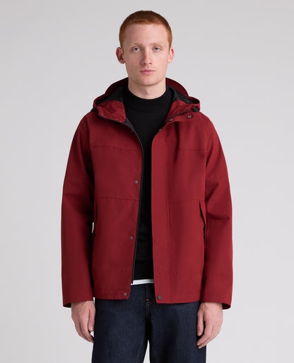 Dark Red Toledo Waterproof Anorak Coat