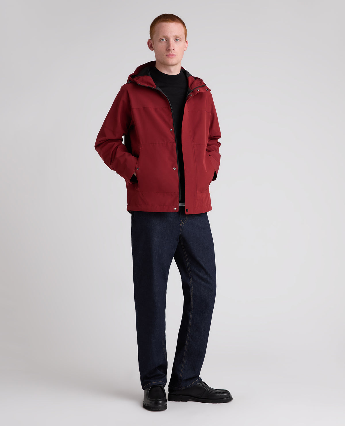Dark Red Toledo Waterproof Anorak Coat