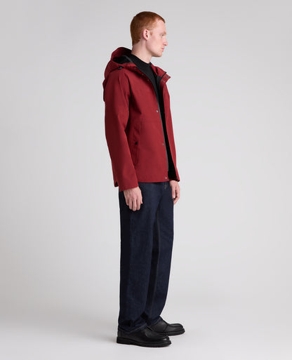 Dark Red Toledo Waterproof Anorak Coat