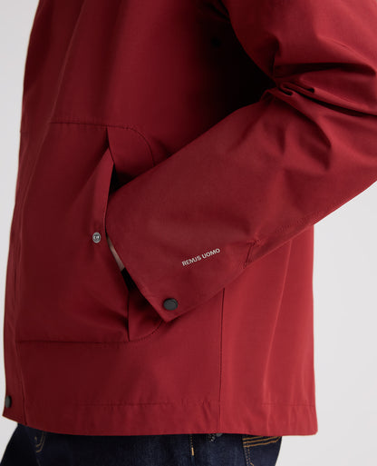 Dark Red Toledo Waterproof Anorak Coat
