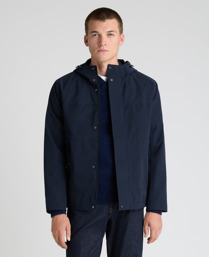 Dark Blue Toledo Waterproof Anorak Coat
