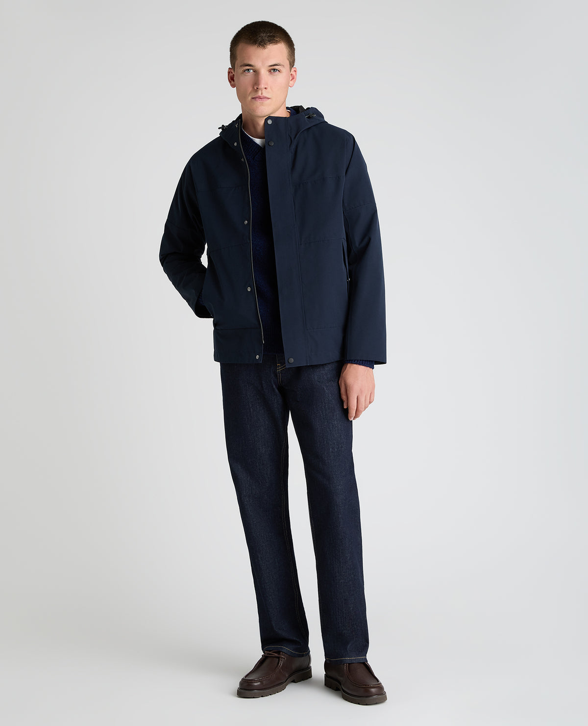 Dark Blue Toledo Waterproof Anorak Coat