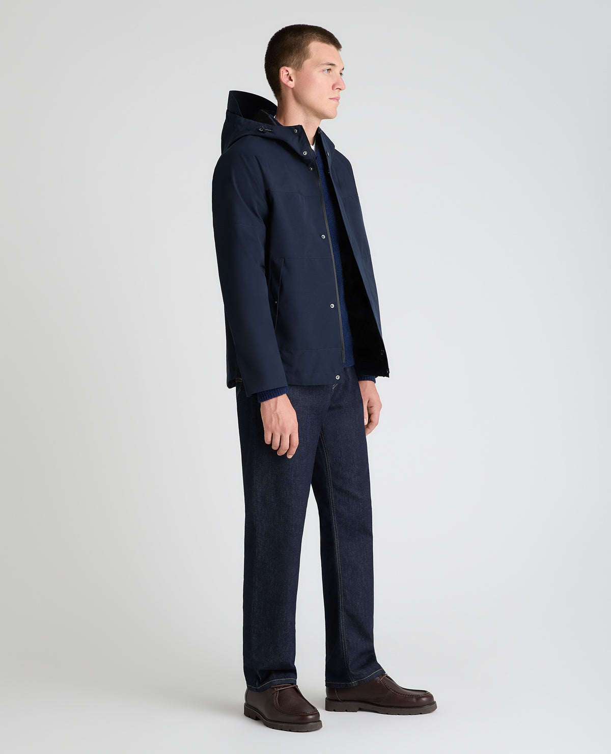 Dark Blue Toledo Waterproof Anorak Coat
