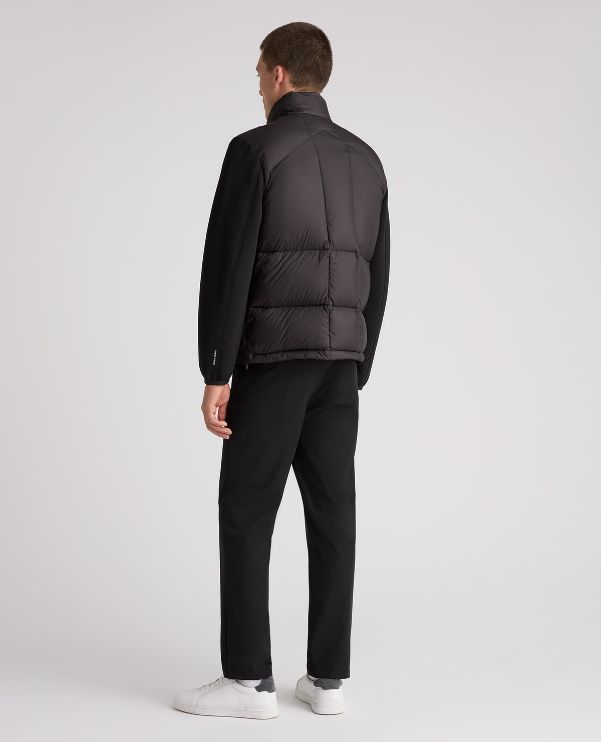 Black Morino Quilted Hybrid Jacket