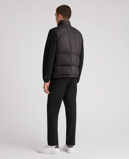 Black Morino Quilted Hybrid Jacket
