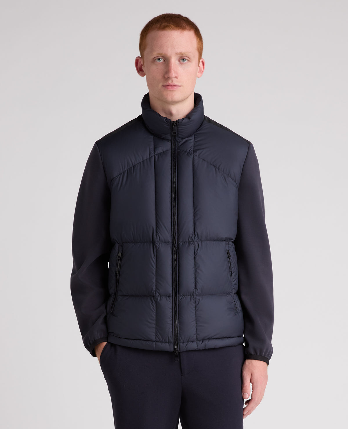 Dark Blue Morino Puffer Coat