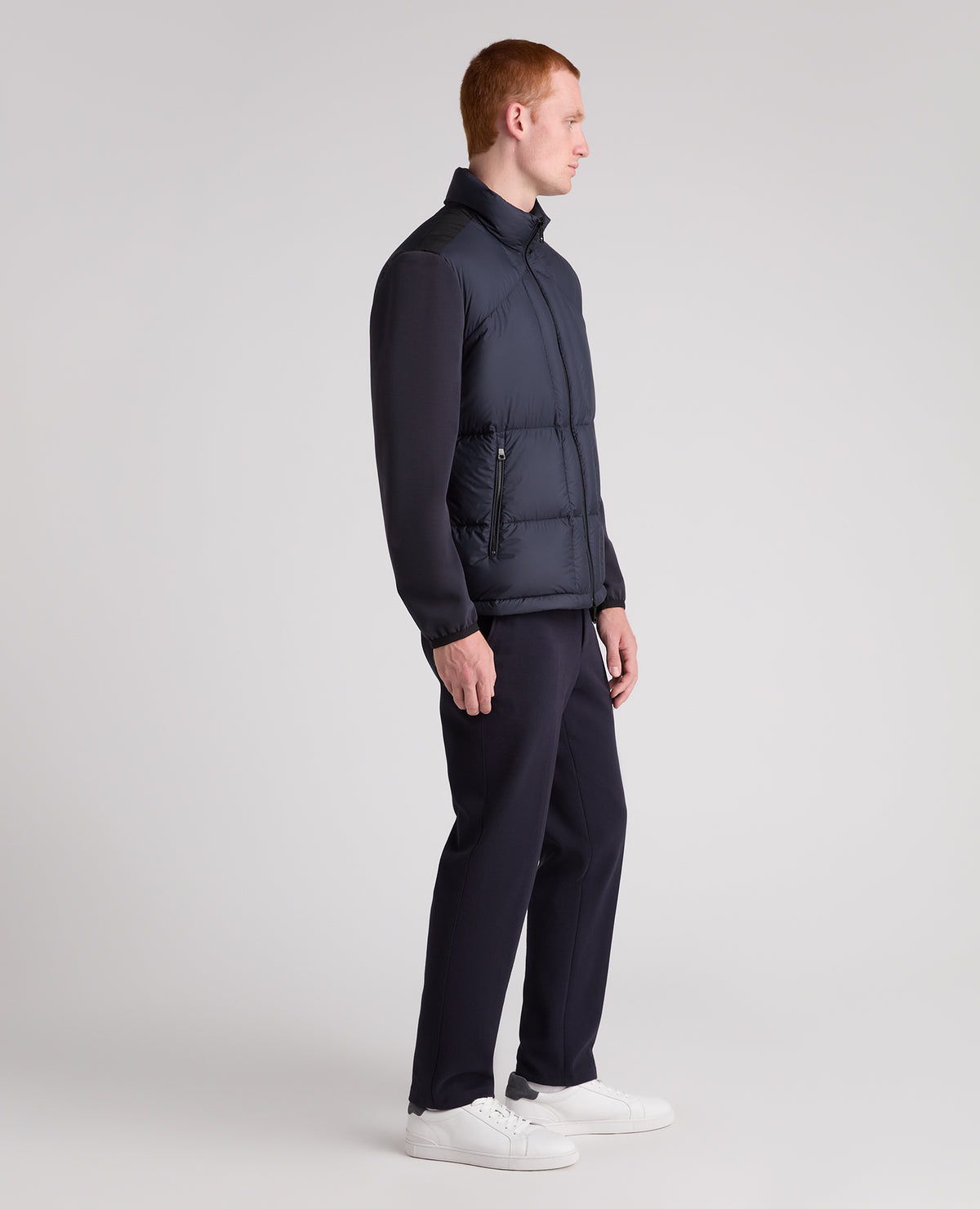 Dark Blue Morino Puffer Coat