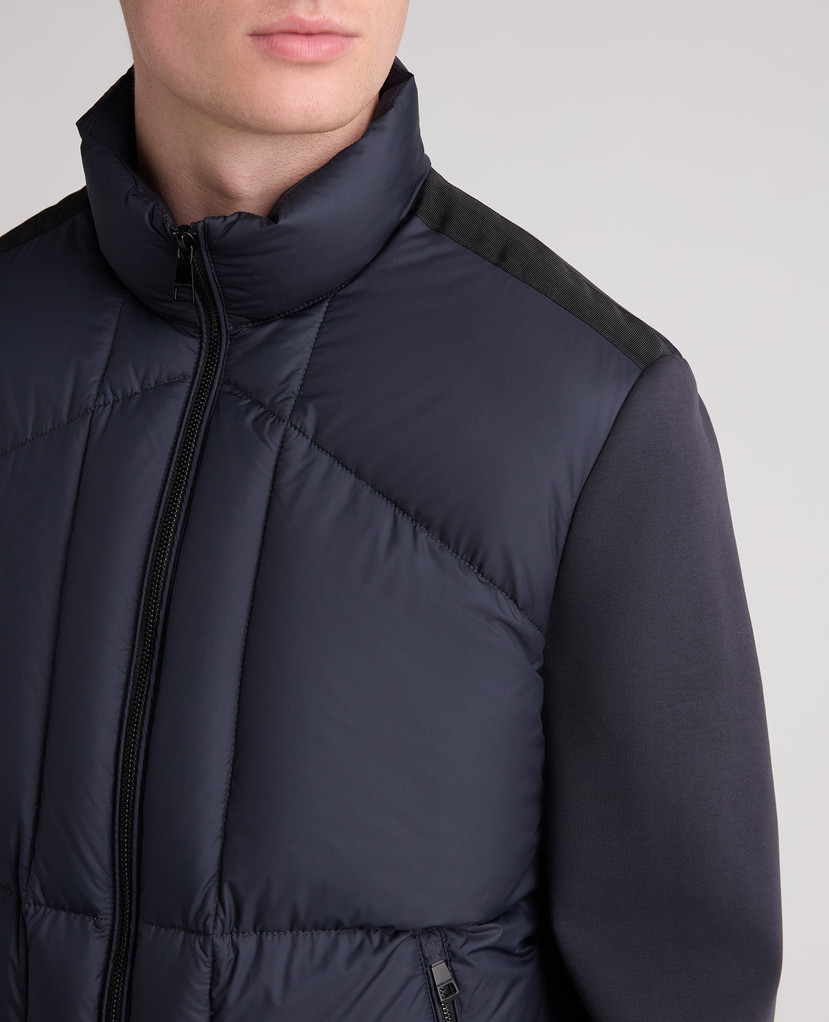 Dark Blue Morino Puffer Coat