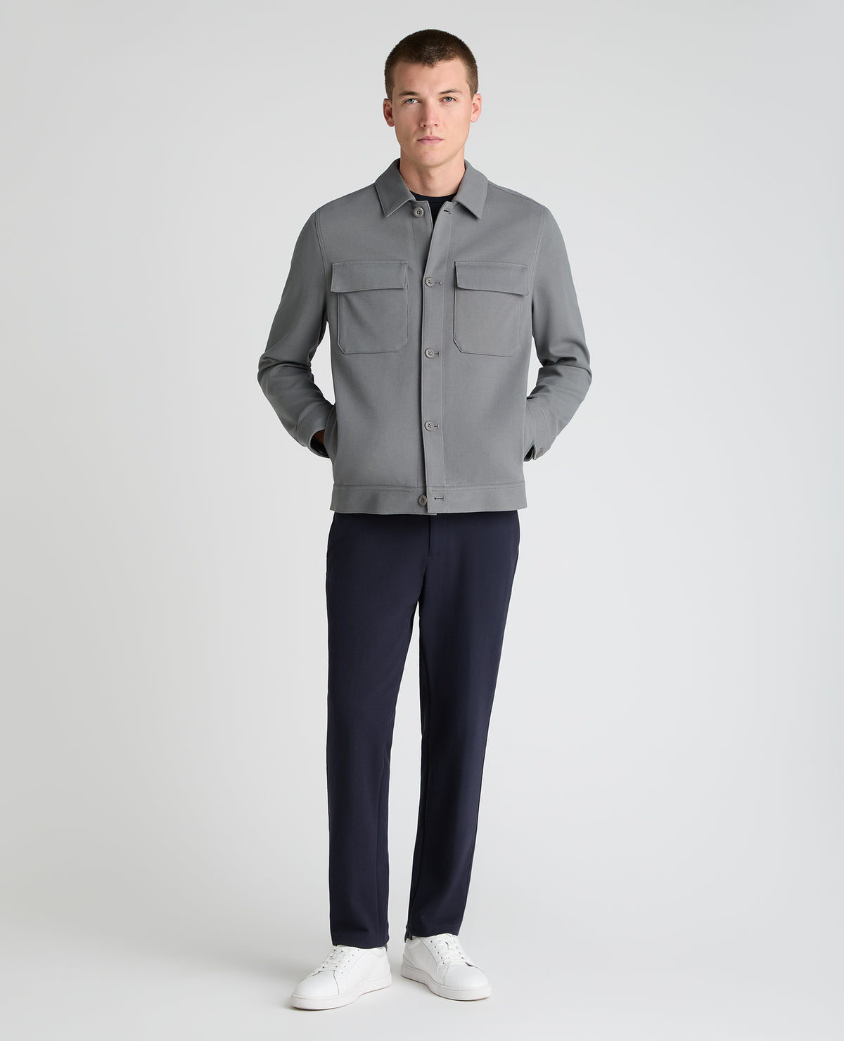 Grey Treviso Cotton Stretch Jacket