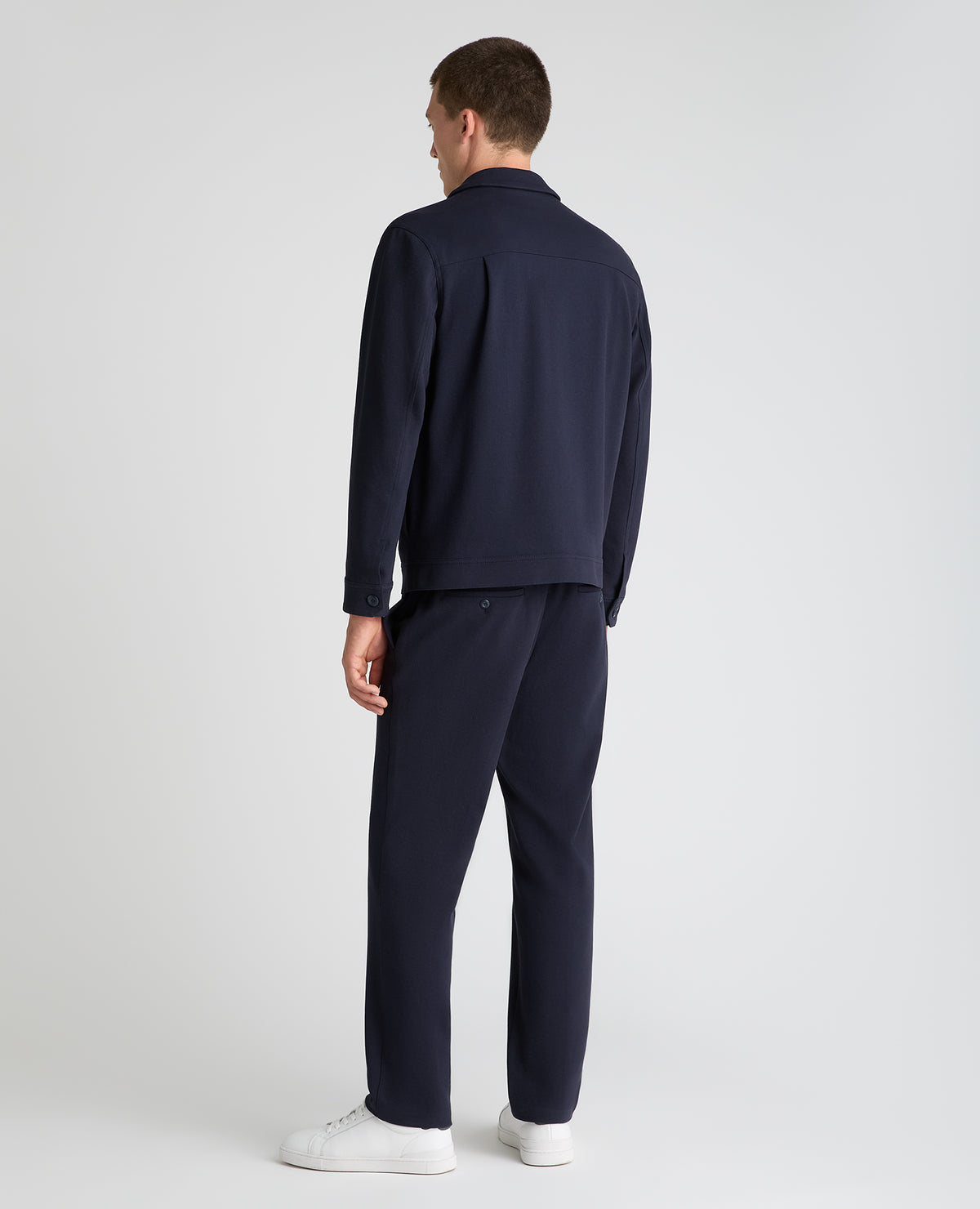 Navy Treviso Cotton Stretch Jacket
