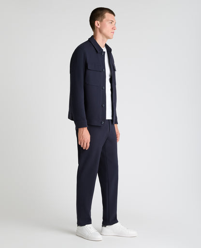 Navy Treviso Cotton Stretch Jacket