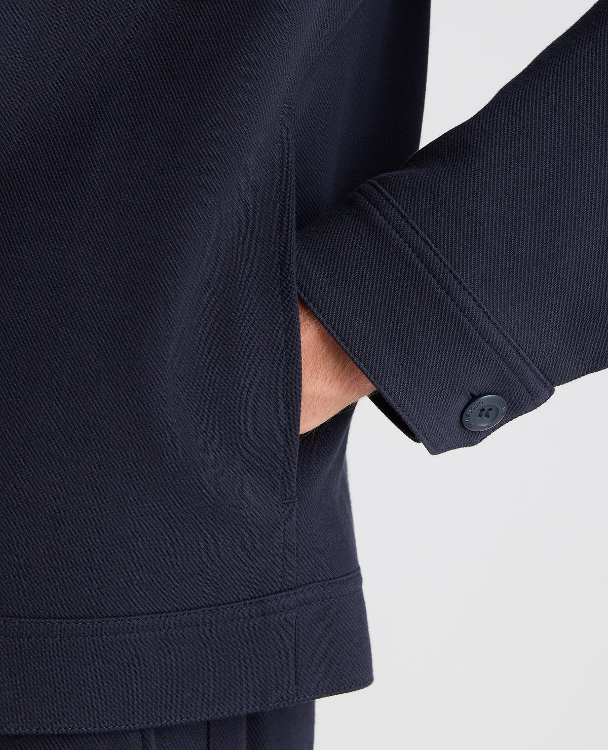 Navy Treviso Cotton Stretch Jacket