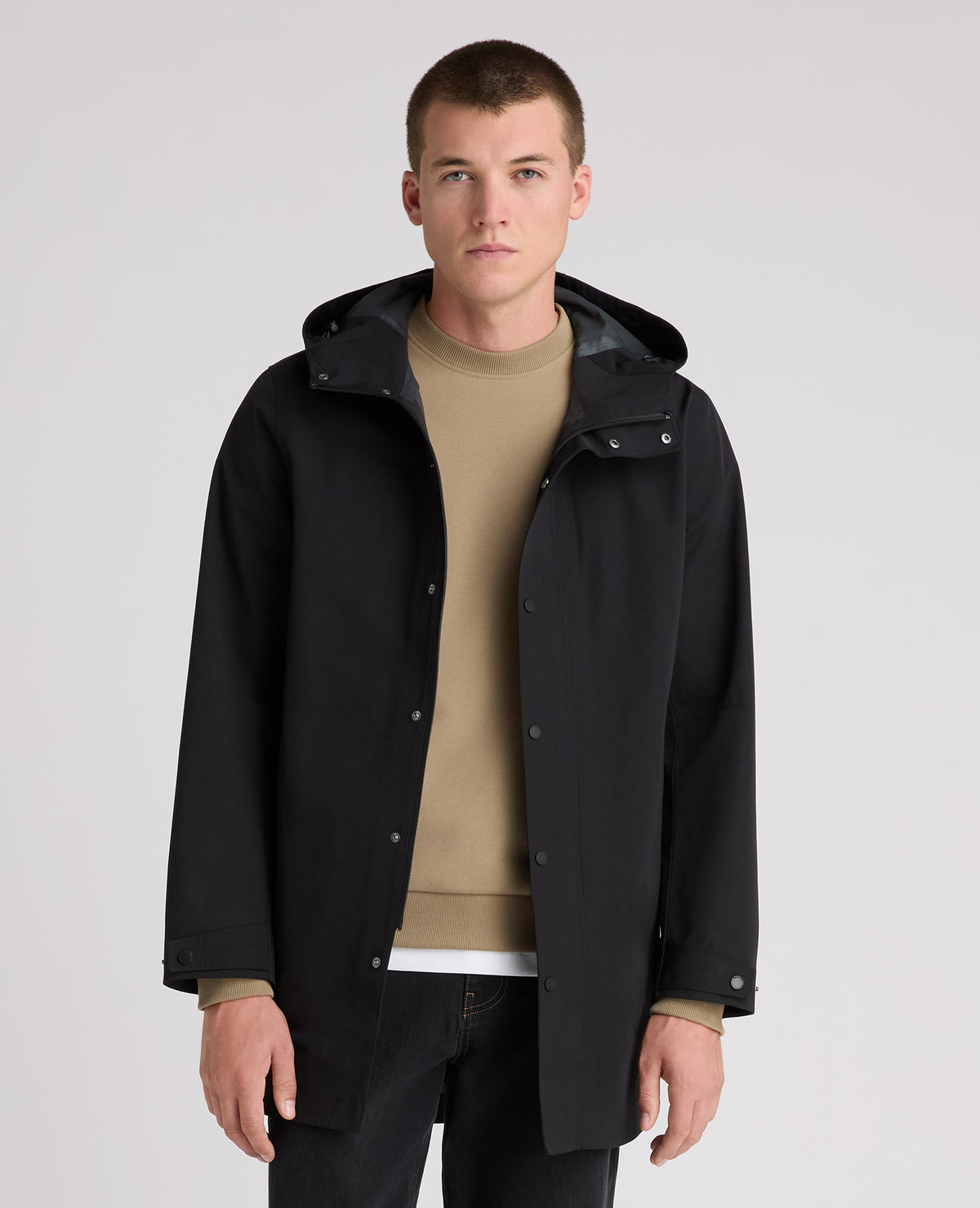 Black Reino Waterproof Parka Coat