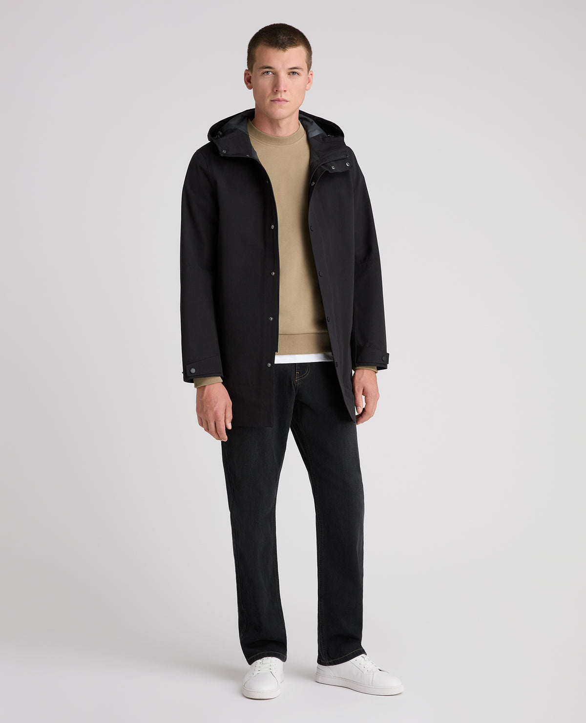 Black Reino Waterproof Parka Coat