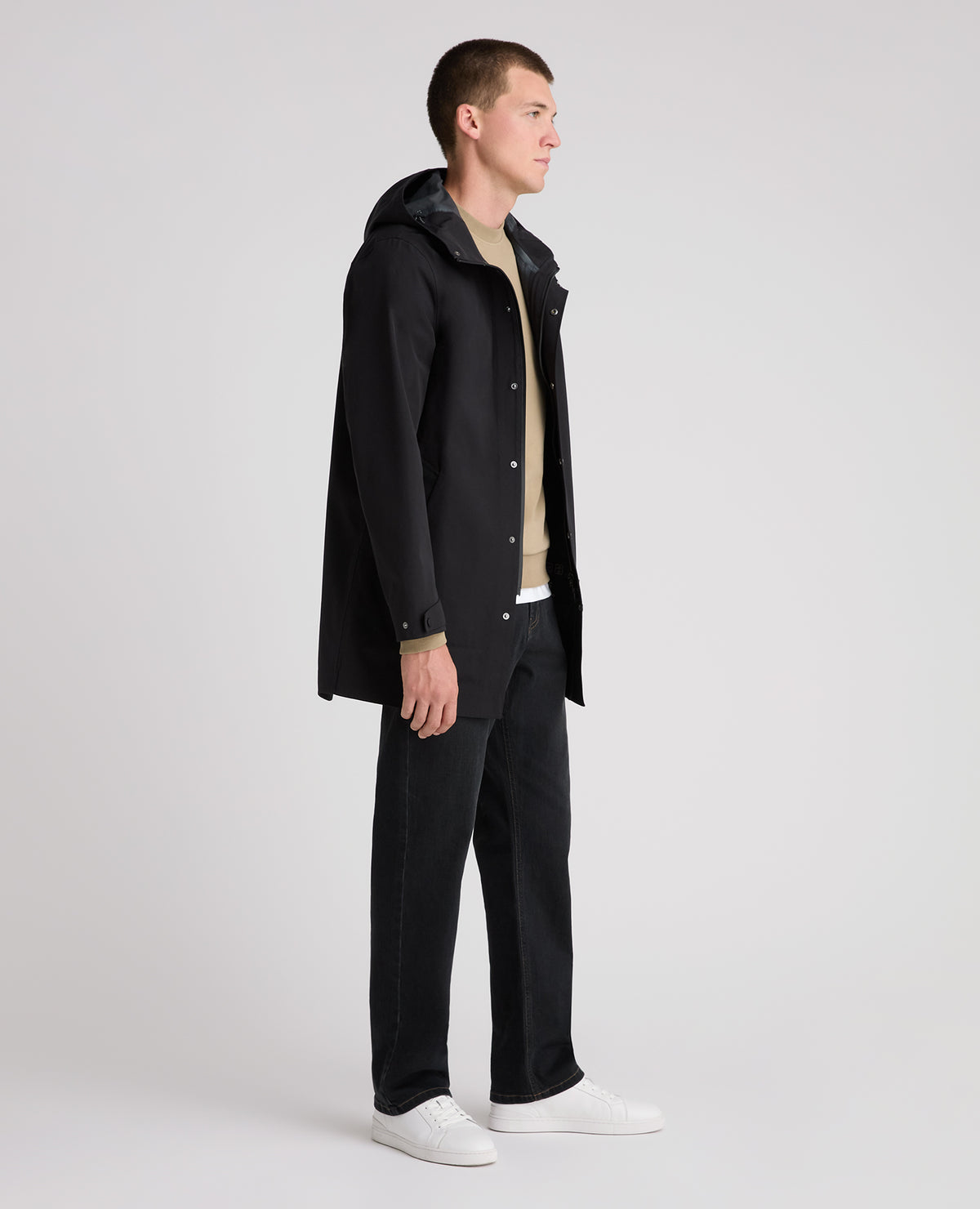Black Reino Waterproof Parka Coat