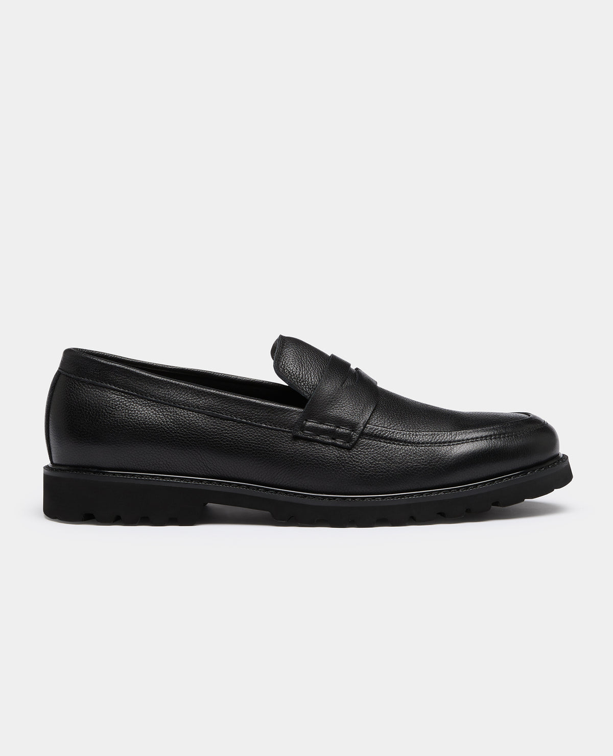 Black Rico Leather Loafer