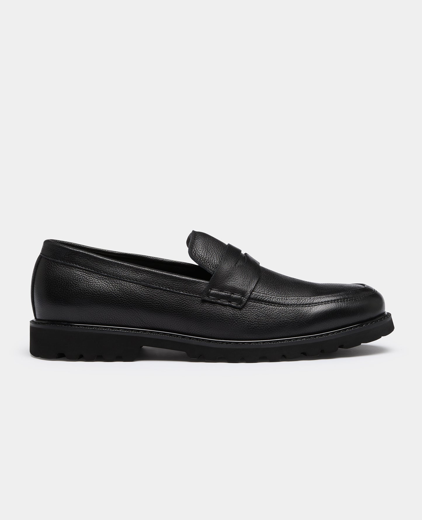 Black Rico Leather Loafer